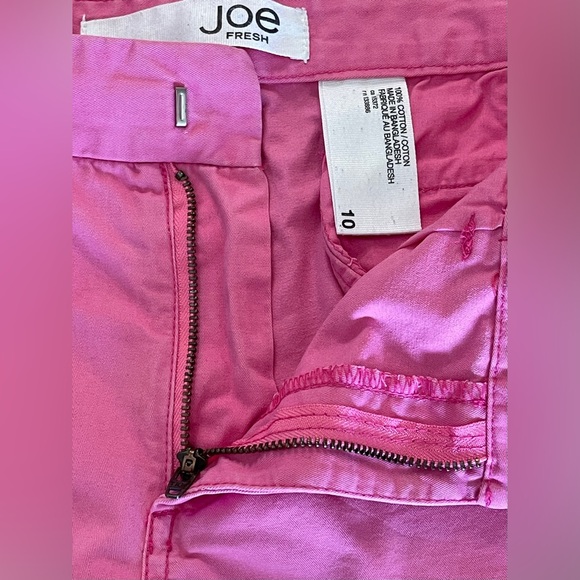 Joe Fresh Women's Pink Everyday Cotton Chino Shorts Sz 10 - Picture 5 of 5